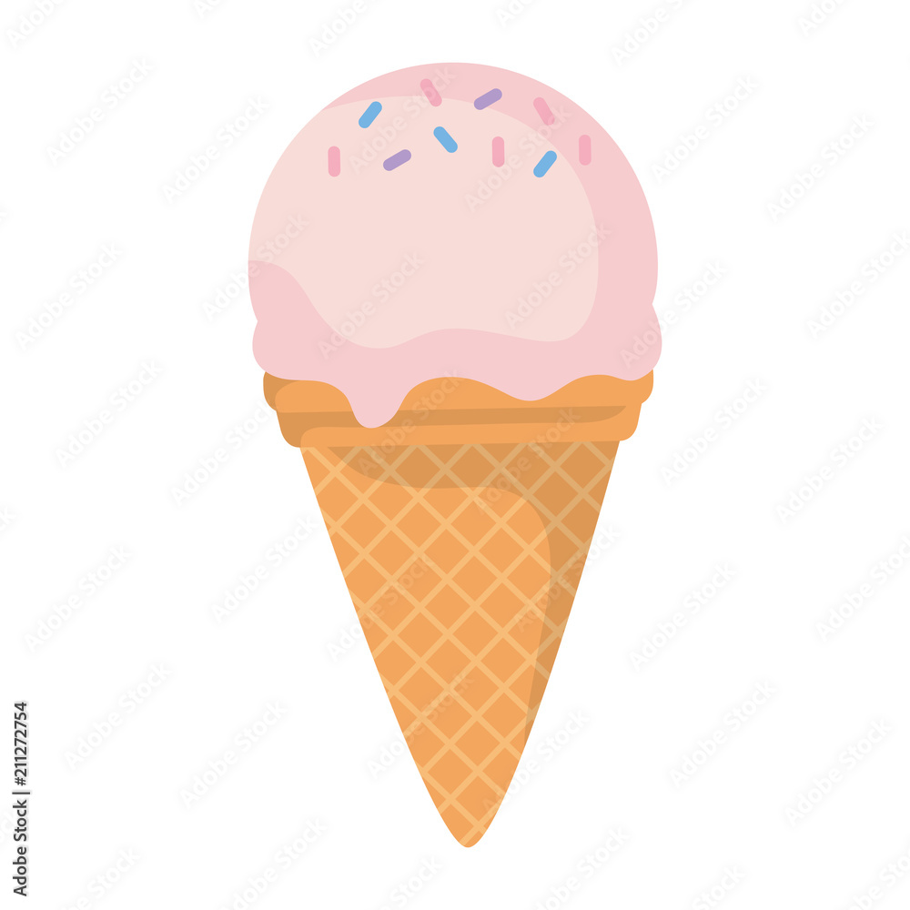 ice cream cone icon over white background, vector illustration ice cream cone icon over white background, vector illustration