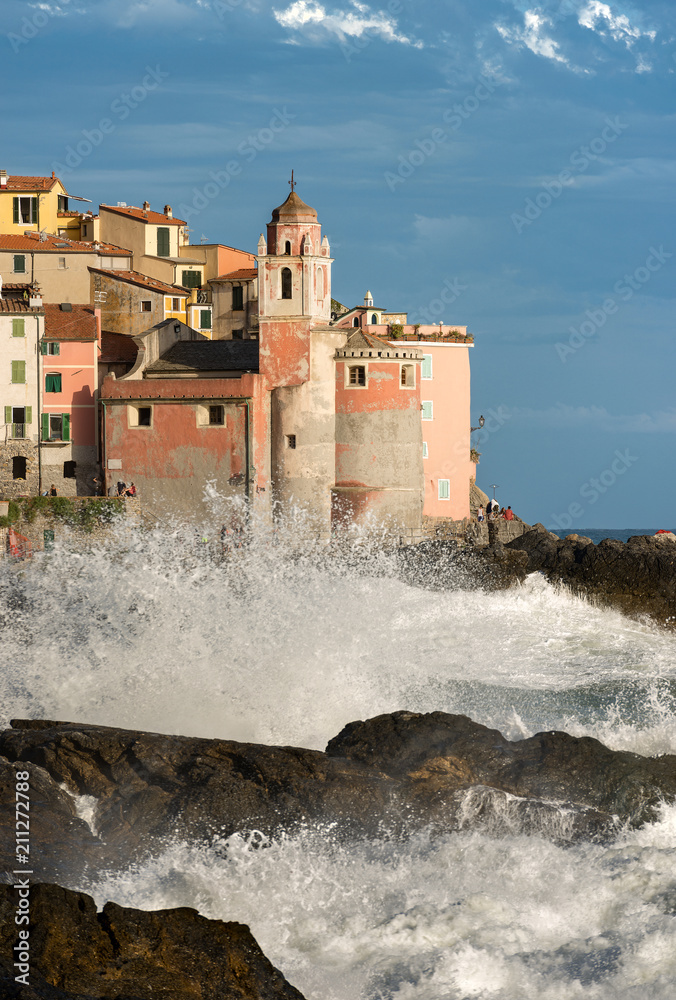 Sea Storm in Tellaro - Liguria Italy