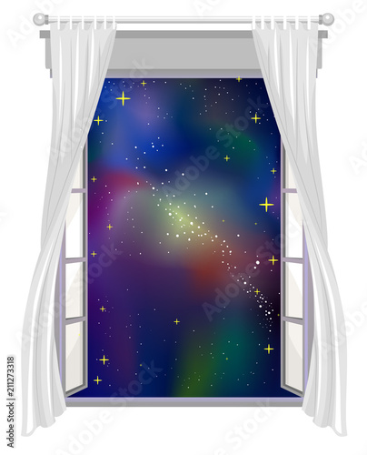 Window Space Open Illustration