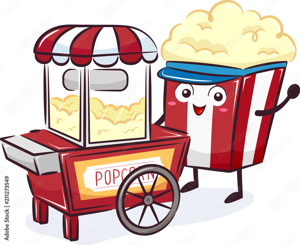 Popcorn Cart Object Popcorn Cart Clipart