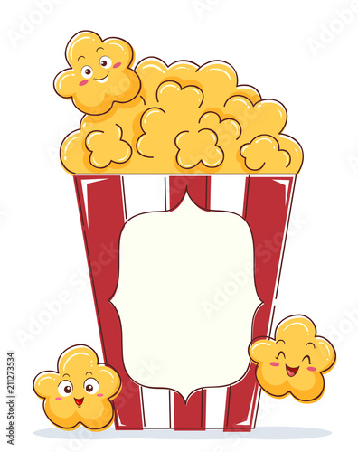 Mascot Popcorn Illustration