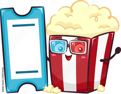 Mascot Popcorn Glass Ticket...