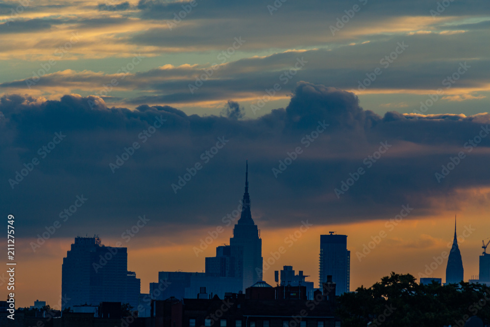 Sun setting of NYC 