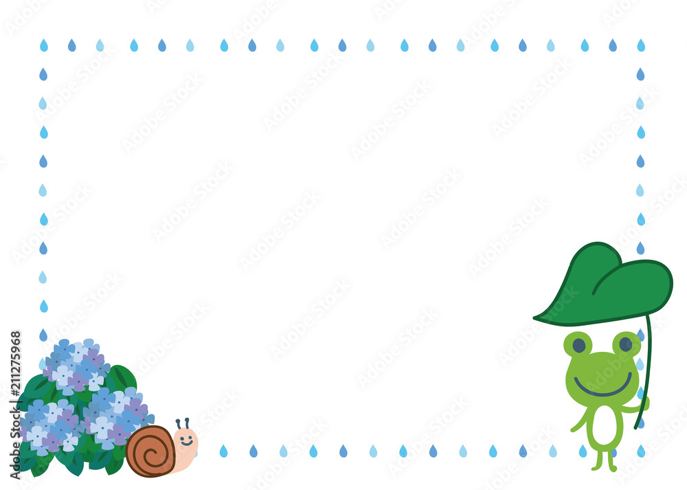 梅雨のイメージメッセージ素材 Stock Vector Adobe Stock