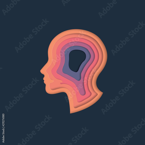The head of a man and layers