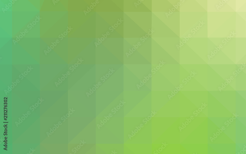 Light Green vector abstract mosaic background.