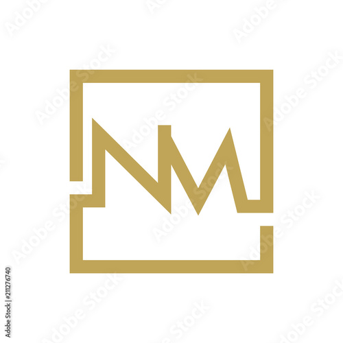 two letter logo line square NA TO NZ