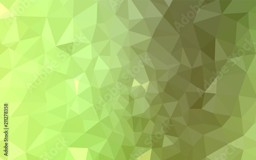 Light Green, Yellow vector polygonal template.