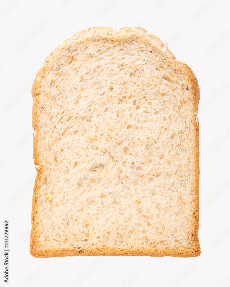 whole wheat bread, isolated on white background whole wheat bread, isolated on white background