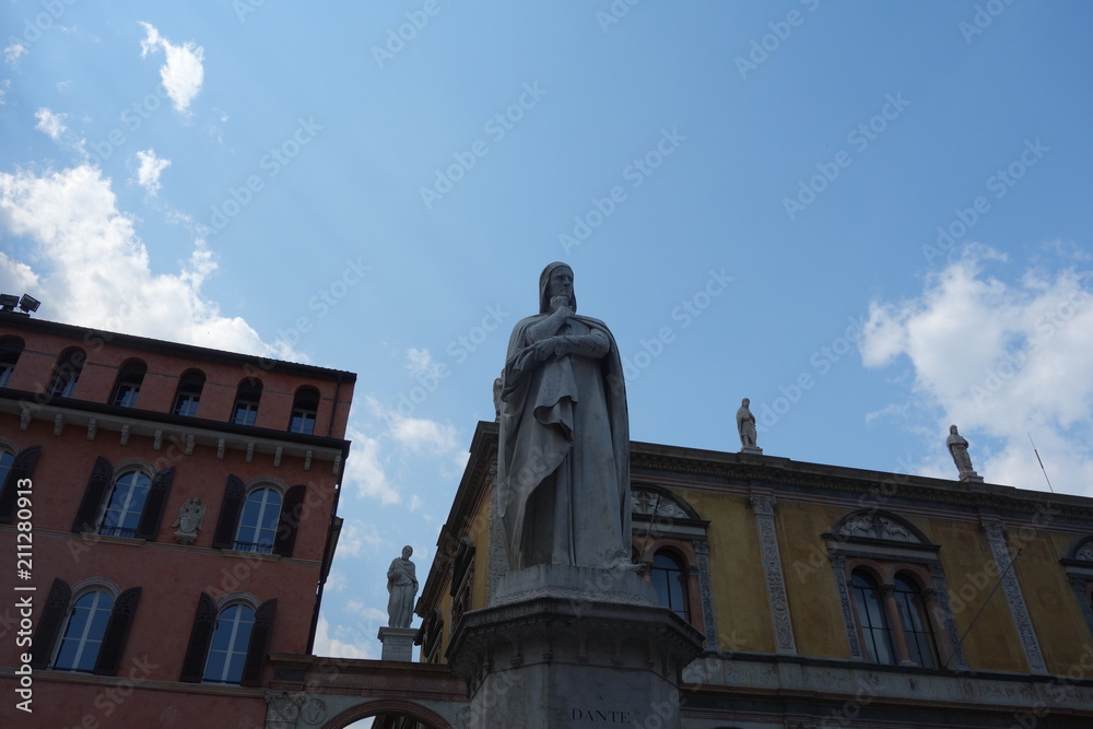 Dante Alighieri Statue in Verona, Italy