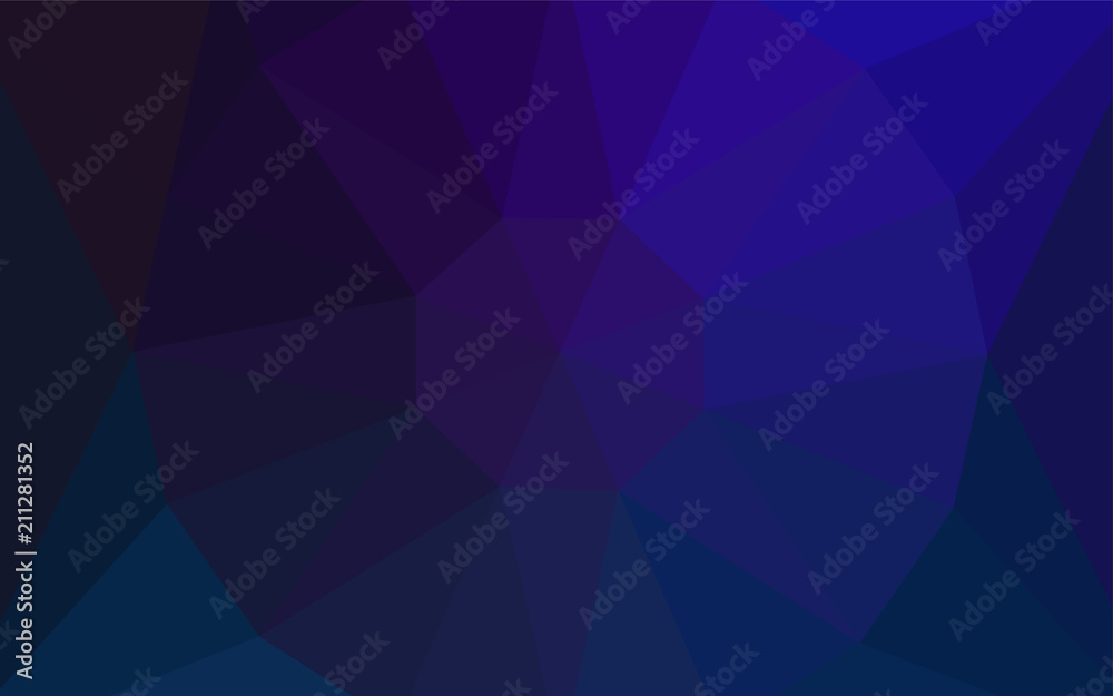 Dark BLUE vector abstract mosaic pattern with a diamond.