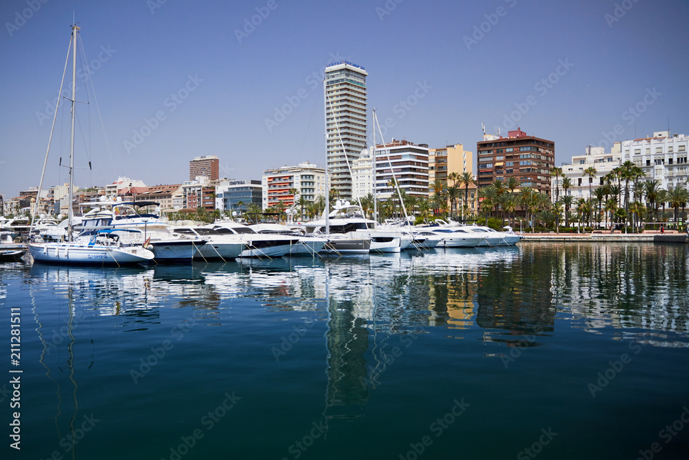 Alicante Marine in front of the skyline