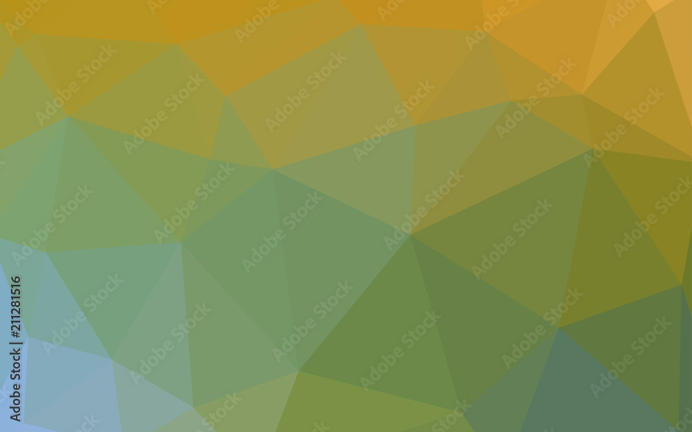 Fototapeta premium Light Green, Yellow vector abstract mosaic backdrop.