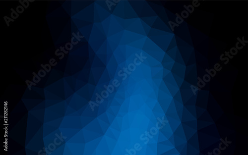 Dark BLUE vector gradient triangles texture.