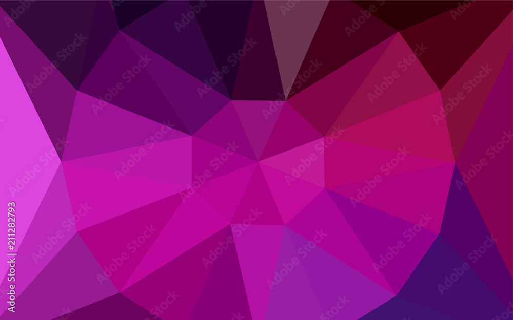 Obraz premium Dark Pink vector low poly cover with a diamond.