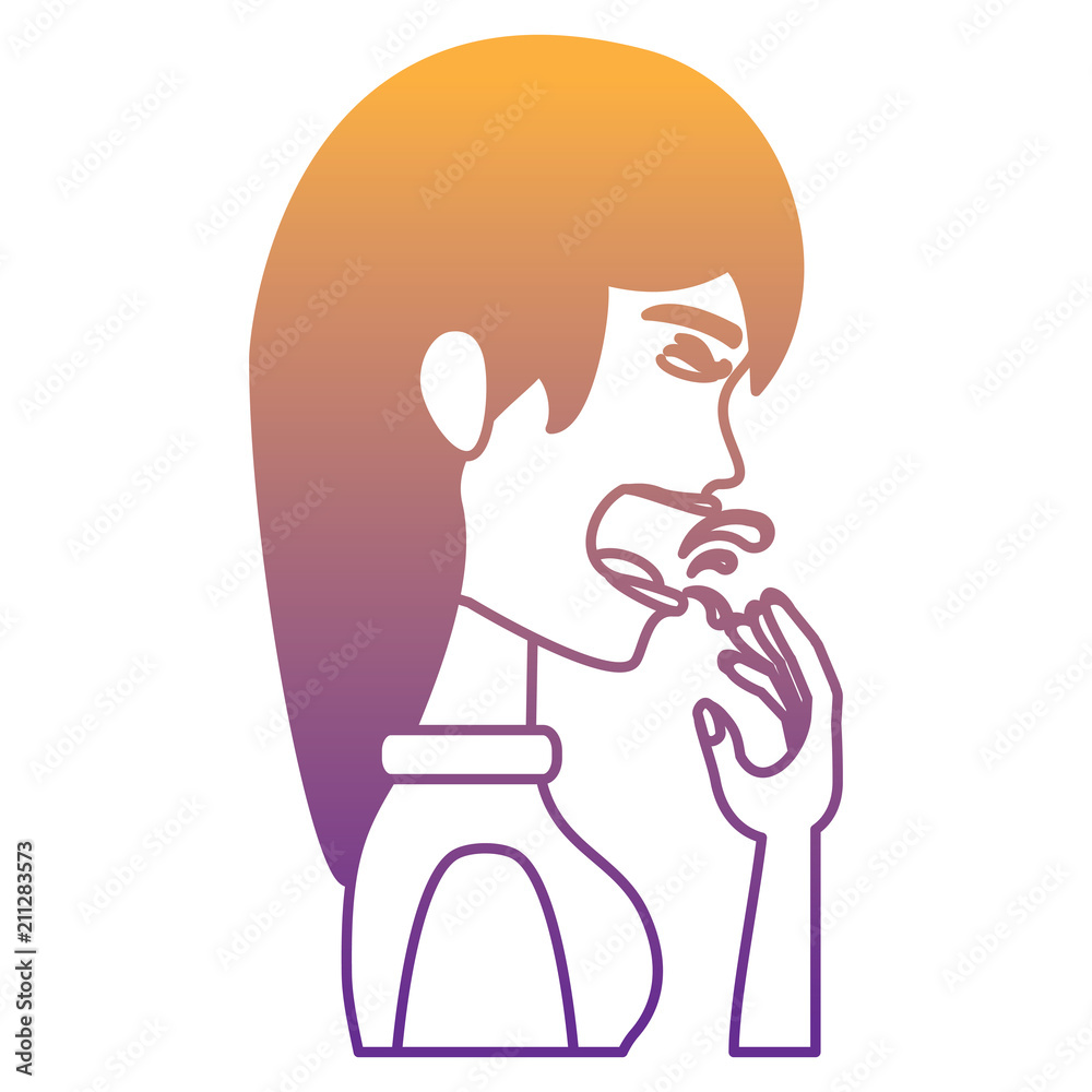 woman with tuberculosis icon over white background, vector illustration woman with tuberculosis icon over white background, vector illustration