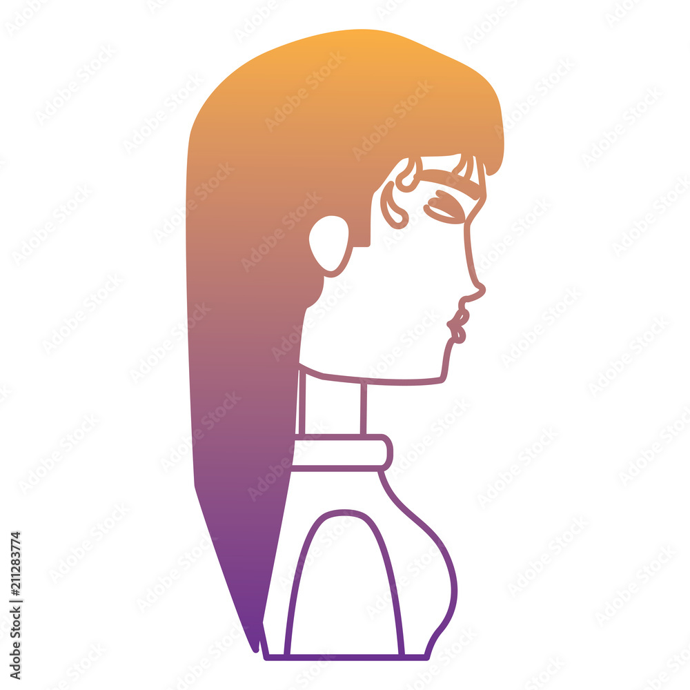 woman with fever icon over white background, vector illustration