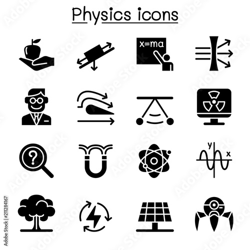 Physics icon set
