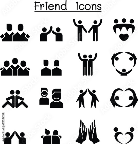 Friendship & Friend icon set