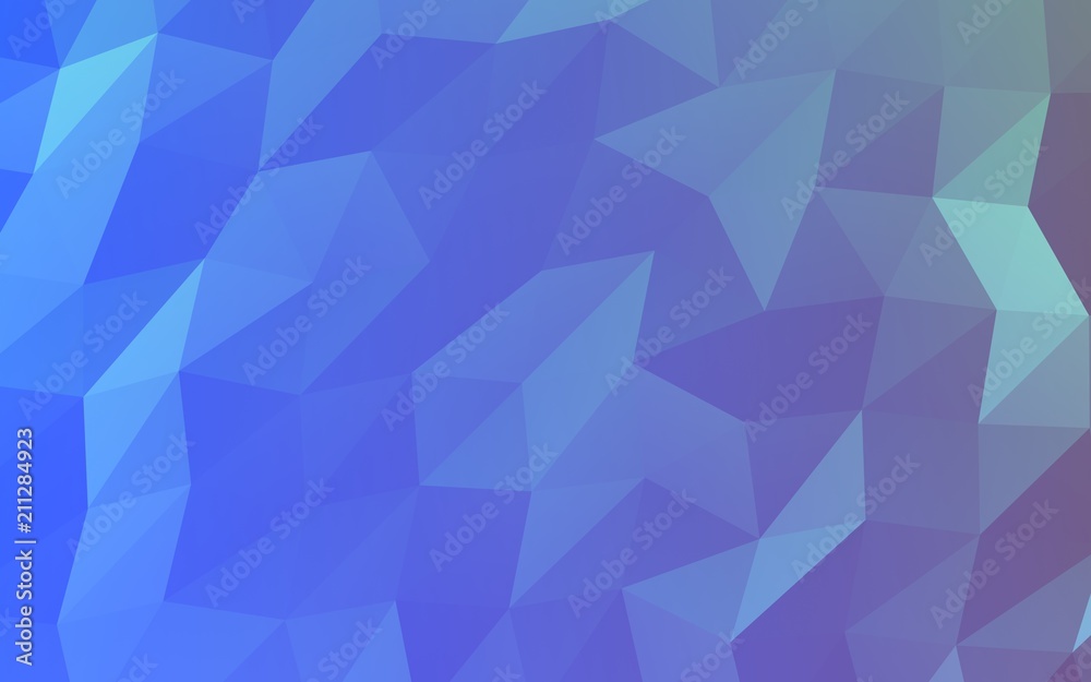 Fototapeta premium Abstract triangle geometrical blue background. Geometric origami style with gradient. 3D illustration