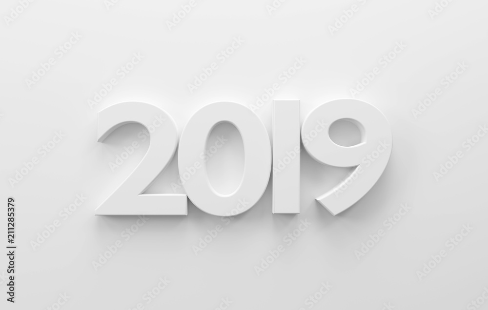 2019 bold letters 3d-illustration 2019 bold letters 3d-illustration