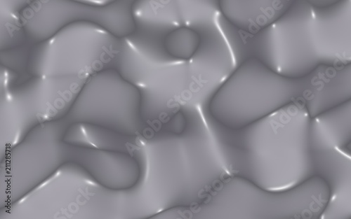 Graphic illustration - liquid pattern gray color. Modern abstract background. Design wallpaper. 3D illustration