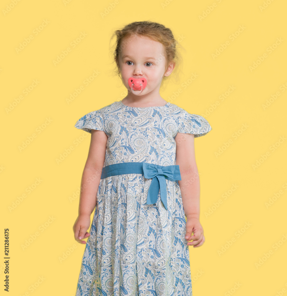 Beautiful blonde toddler gesturing Beautiful blonde toddler gesturing