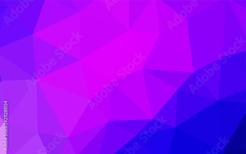 Light Pink, Blue vector polygon abstract layout.