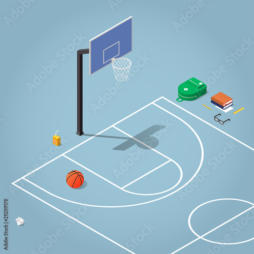 Isometric Physical Education Illustration