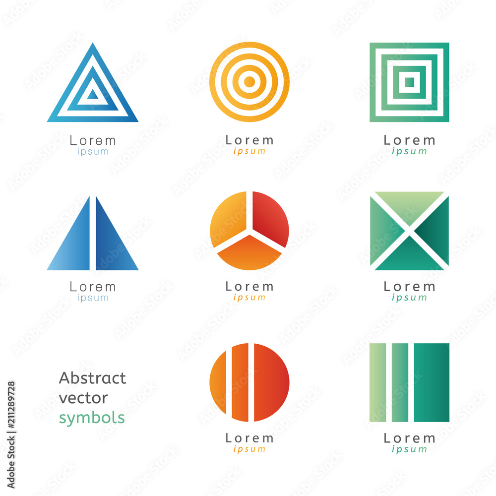 Simple geometric shapes. Simple geometric shapes.