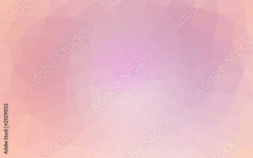 Light Pink vector shining triangular cover.