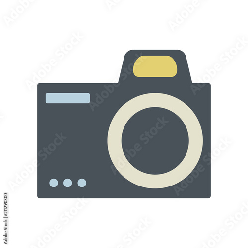 Flat colored camera icon