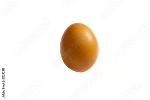 Egg of chicken on white background