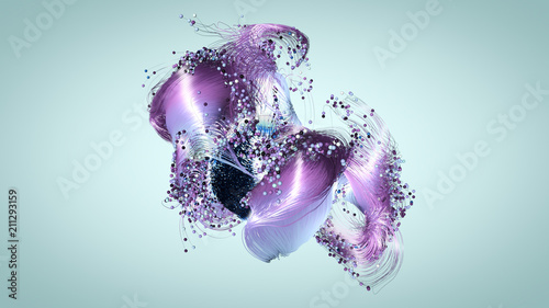 Purple and blue beautiful abstract particle design