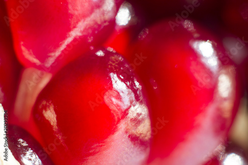grains of ripe pomegranate