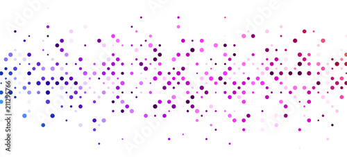 White background with colorful dotted pattern.