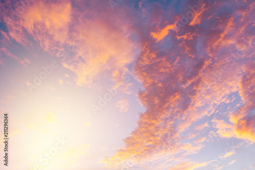 Sky and clouds at sunset