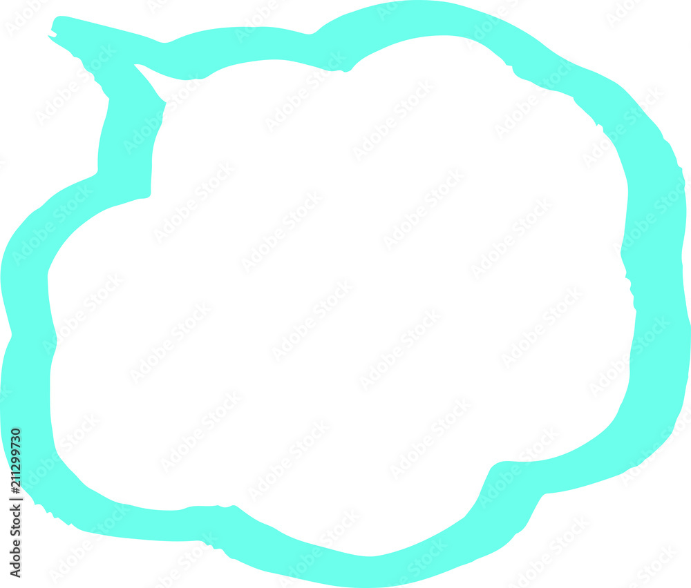 Coold color Speech balloon with Bold line Coold color Speech balloon with Bold line