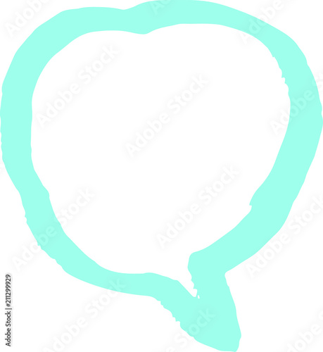 Coold color Speech balloon with Bold line