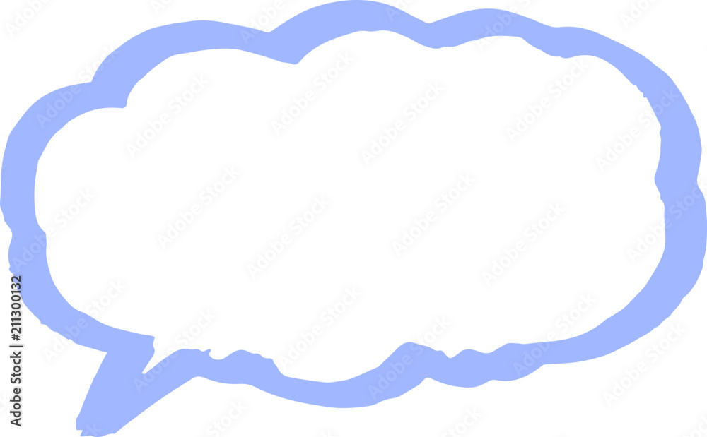 Coold color Speech balloon with Bold line Coold color Speech balloon with Bold line
