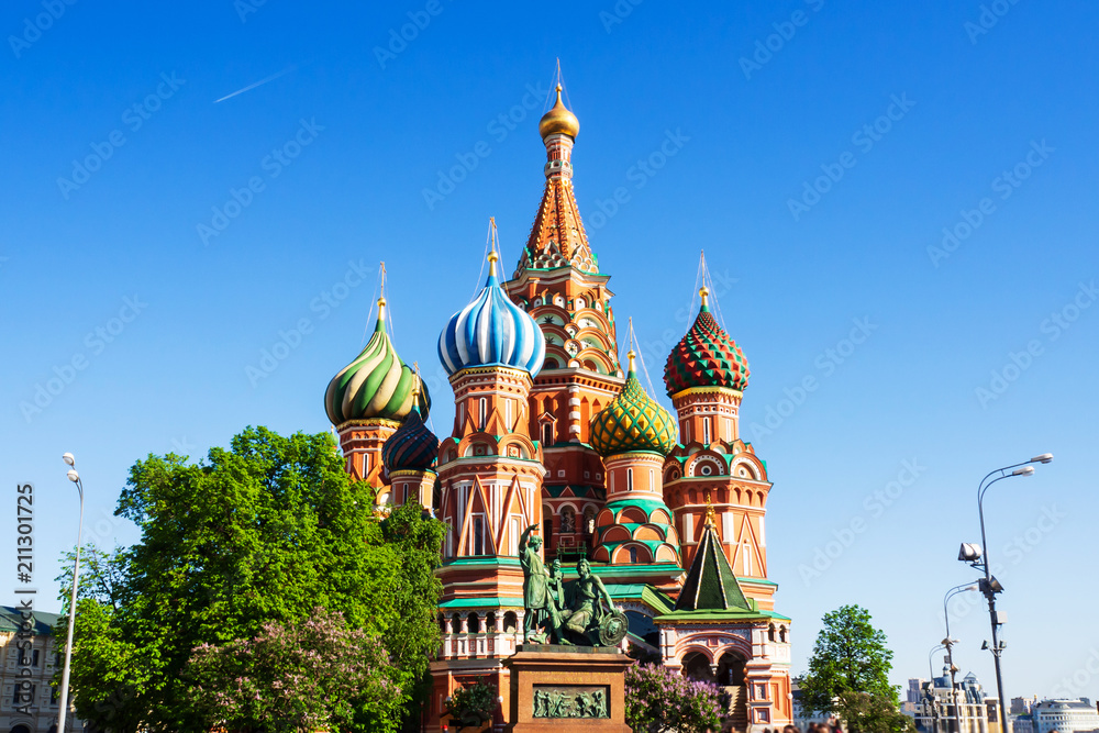 St. Basil's Cathedral. Favorite place for tourist in Moscow, Russia.