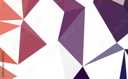 Dark Pink  Red vector shining triangular layout.