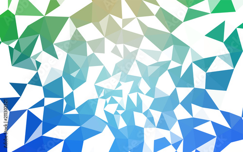 Light Blue, Green vector polygonal template.