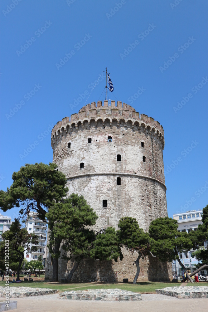 White tower in Thessaloniki, Greece