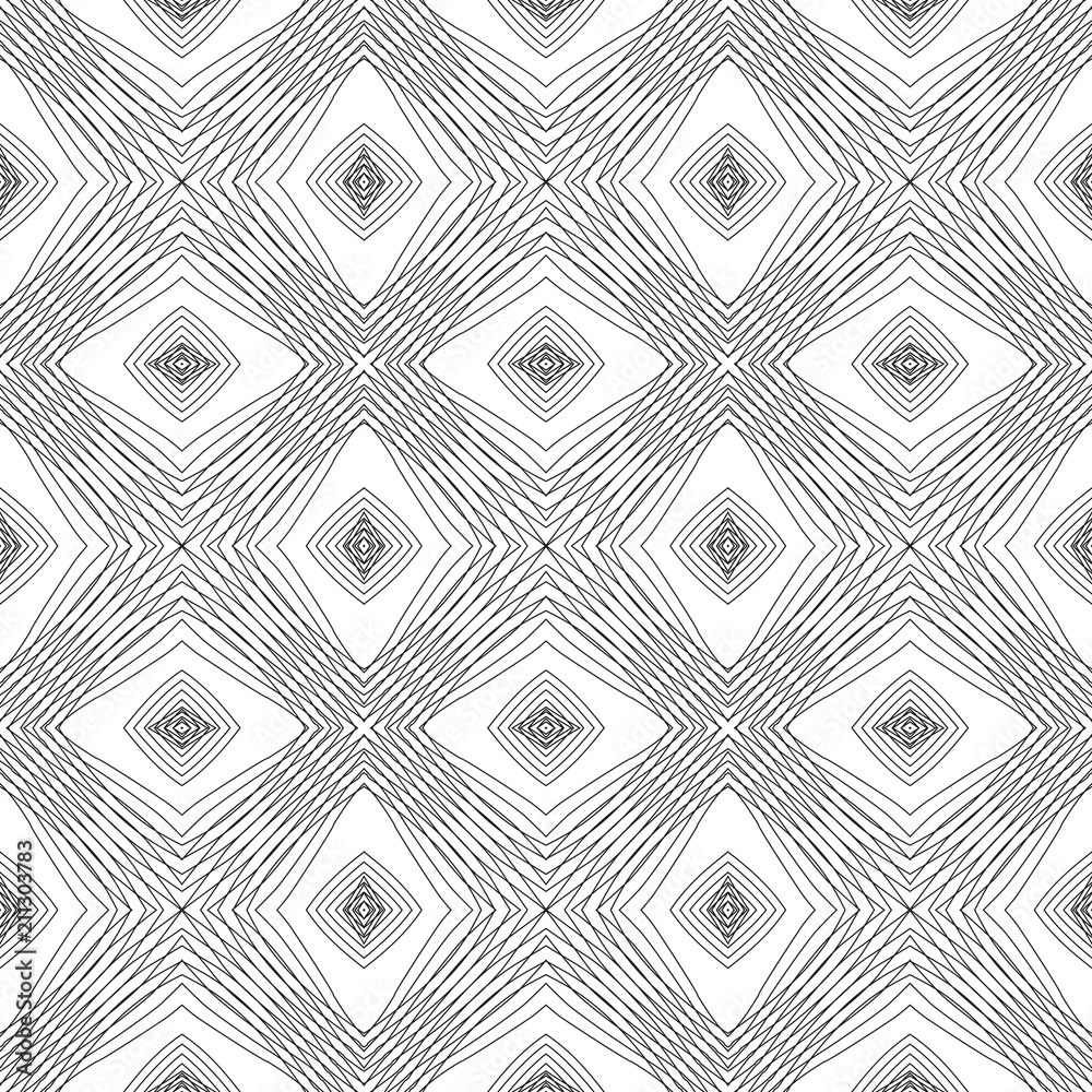 Seamless geometric pattern, seamless linear texture, black and white  graphic, seamless linear pattern, modern fabric print Stock Vector