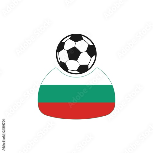 Болгария - футболист, фанат. Значок.