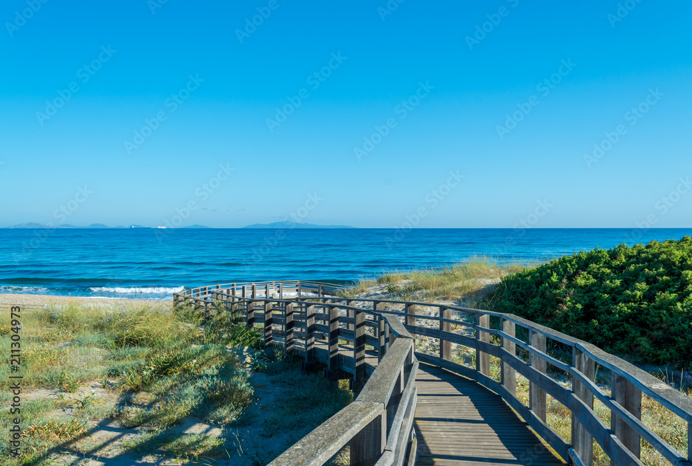 Landscape of the beach in the morning