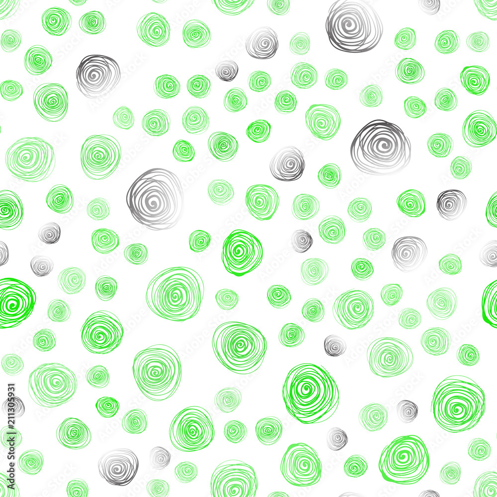 Light Green vector seamless doodle bright pattern. Light Green vector seamless doodle bright pattern.