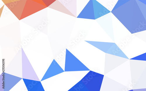 Dark BLUE vector polygon abstract backdrop.