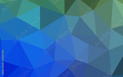 Light Blue, Green vector shining triangular layout.